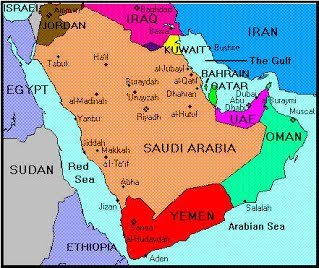 Arabian Peninsula Map .1322777690361 