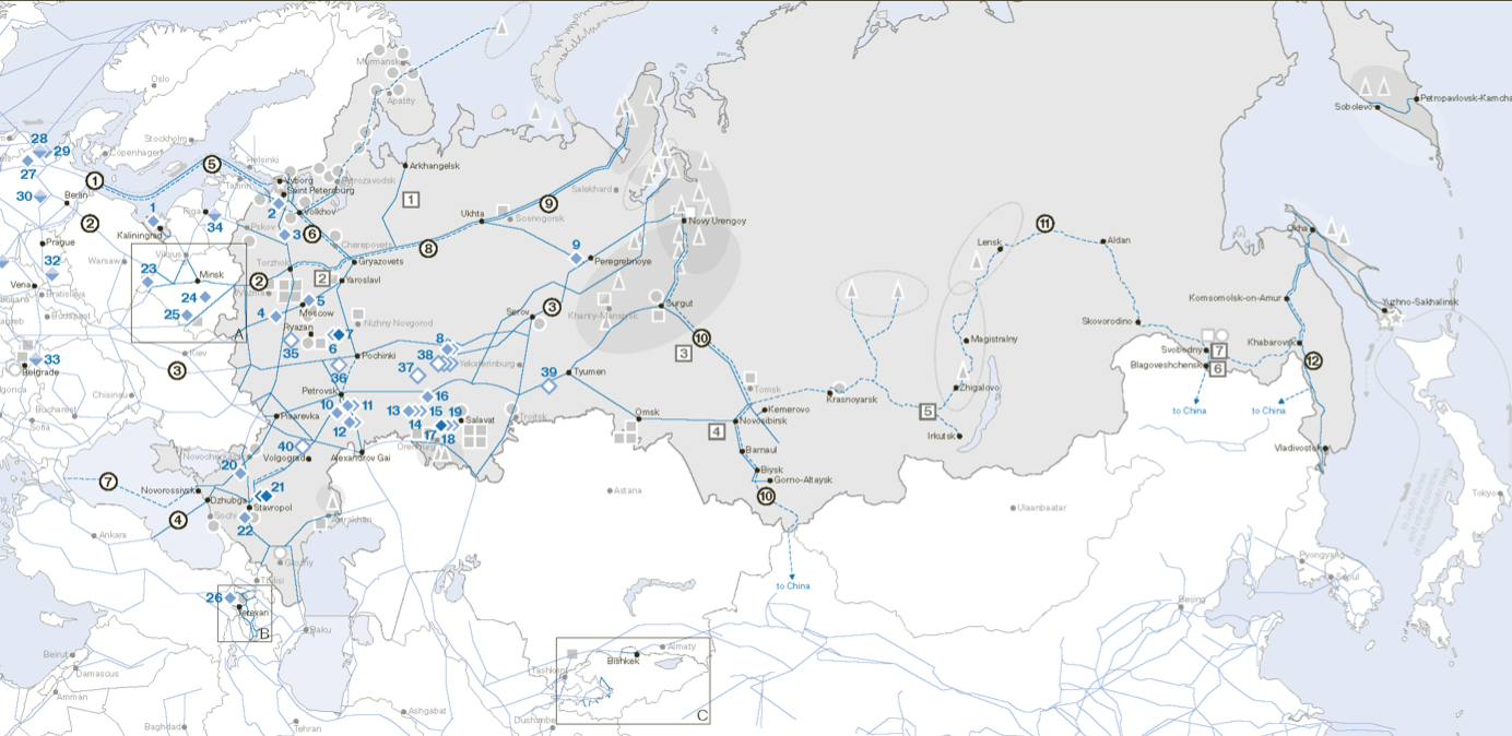 Единая система газоснабжения карта