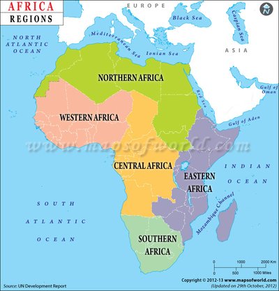 This is another example of regions. This is all the regions in africa.