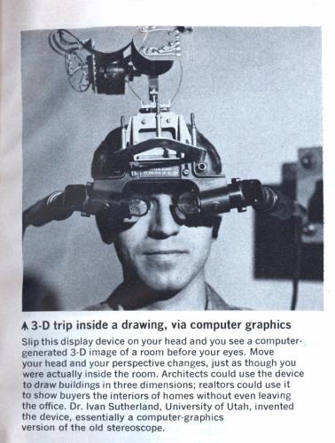 1968 Ivan Sutherland Demonstrates The Sword Of Damocles The First