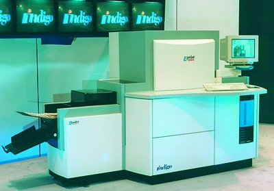 An example of one of the first digital printers. The Indigo E-Print 1000