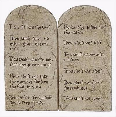 The ten commandments are listed below, these formed the foundation of ...