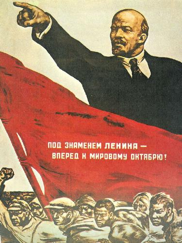 The proletariet masses fighting for the glory of Lenin