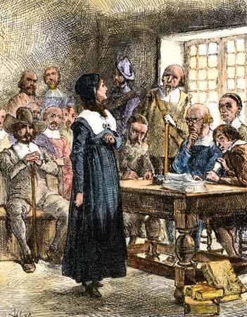 Anne Hutchinson at her trial