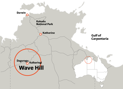 Location of the Wave Hill station