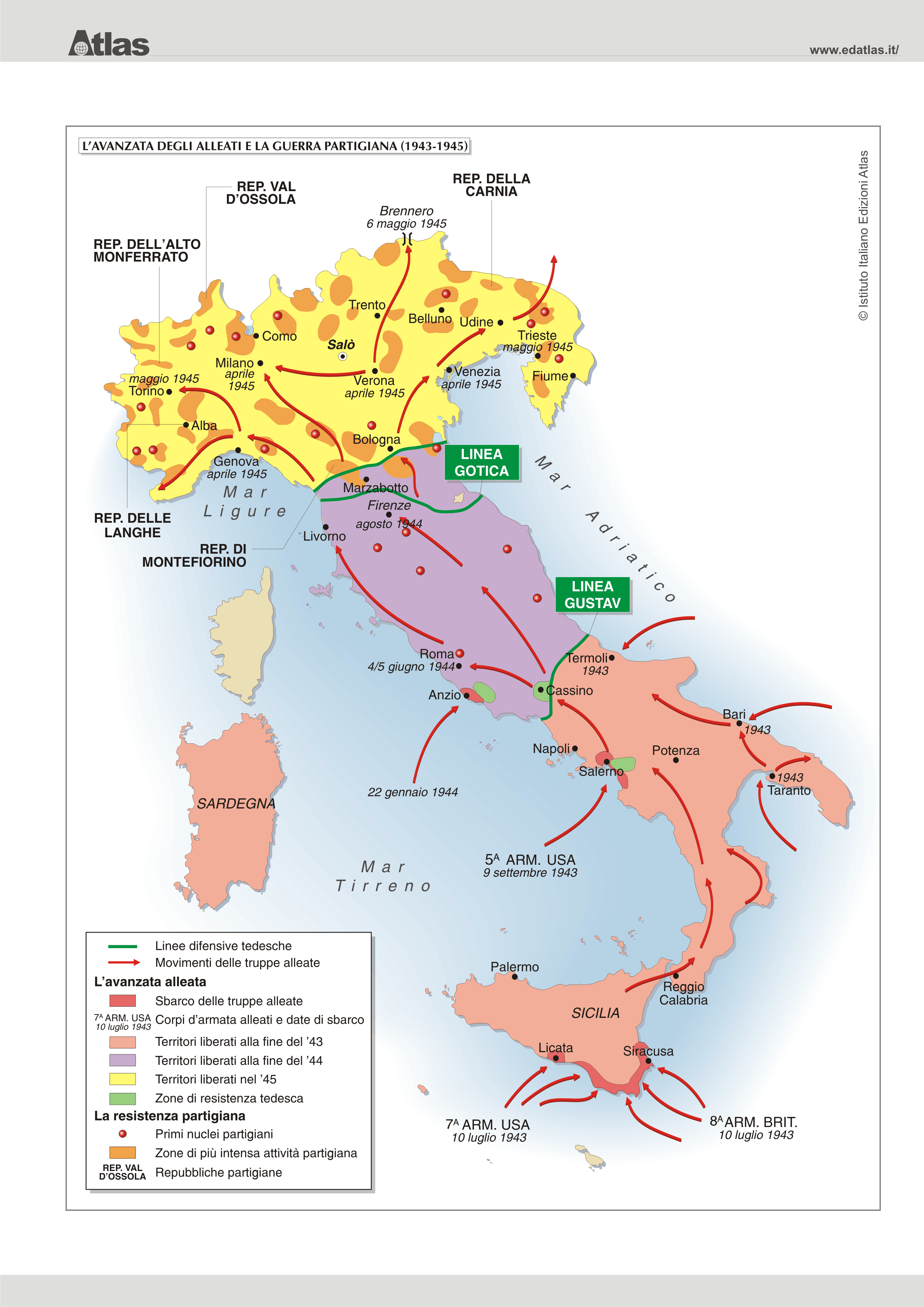 Mappa Seconda Guerra Mondiale