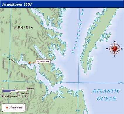 Map Of Jamestown 