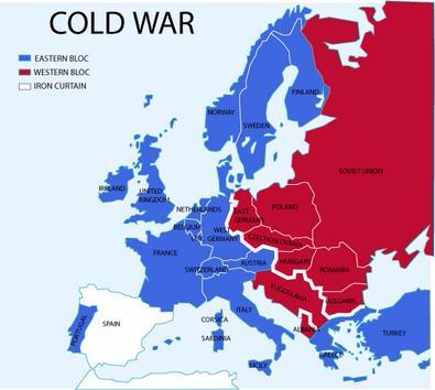 After World War 2, Europe was divided into two halves and the Americans ...