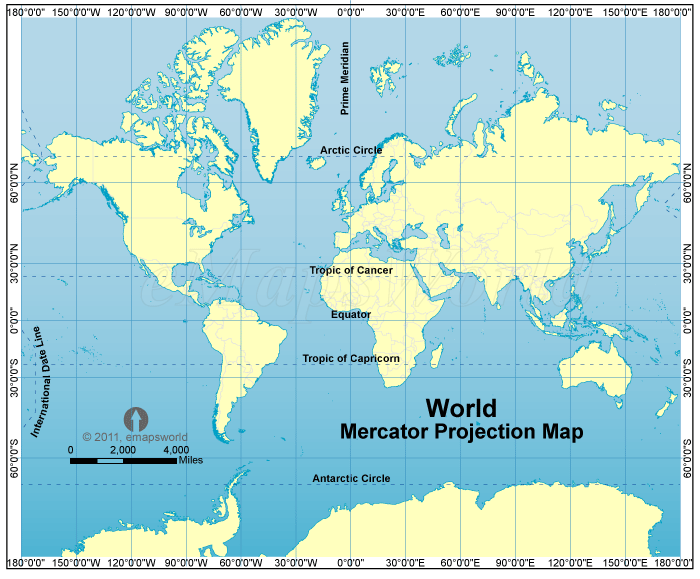 Texas Map Mercator 1569 - Mercator published his map