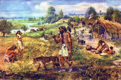 neolithic people hunting