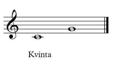 KVINTA je peti interval i može biti: čista, prekomerna i umanjena.