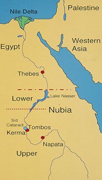 Nubia: The two regions - Lower Nubia and Upper Nubia.