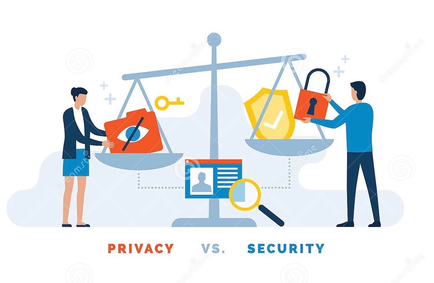 Https://thumbs.dreamstime.com/z/privacy-vs-security-people-balancing ...