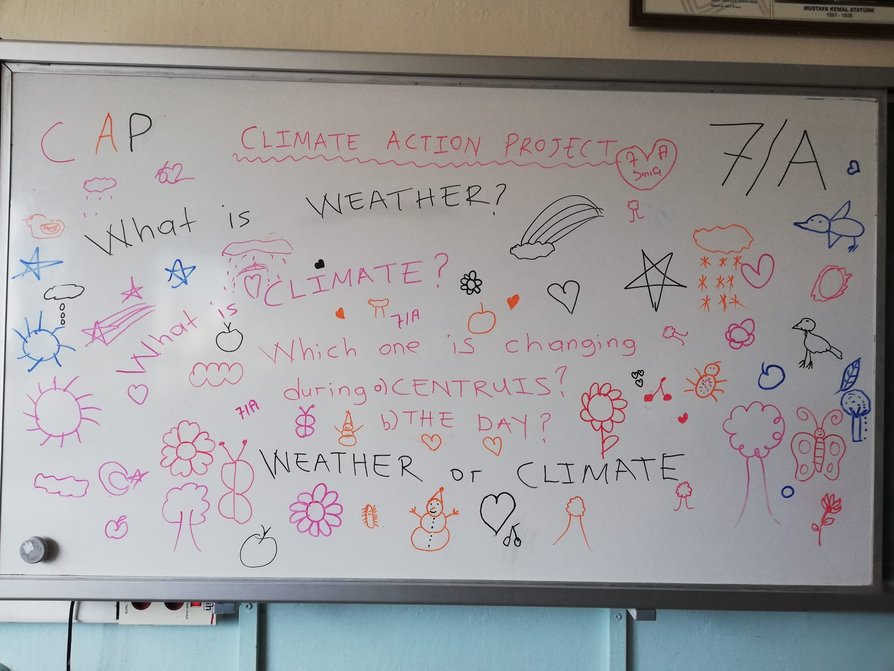 We wrote the questions on the board together.Then discuss in the class.