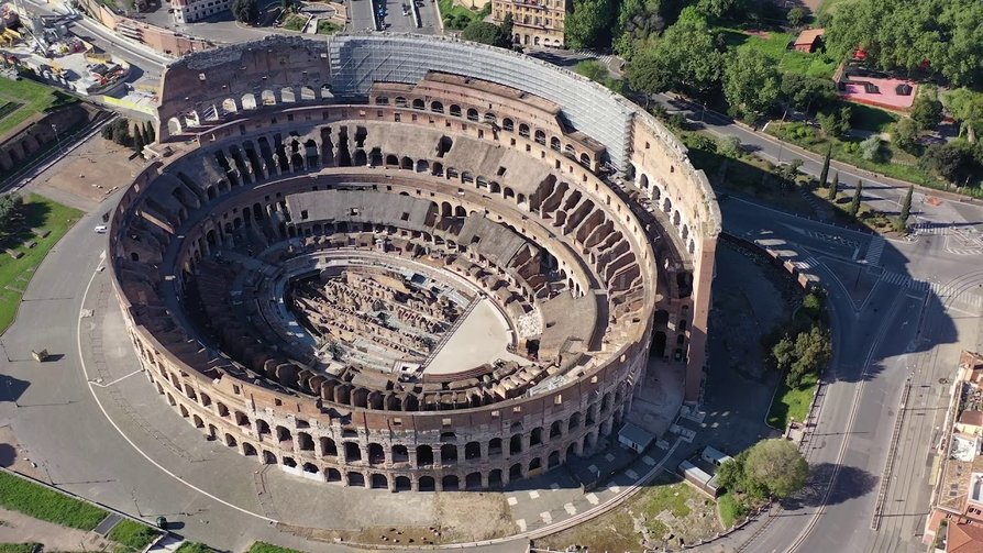 Veduta Dall Alto Dell Anfiteatro Flavio D C