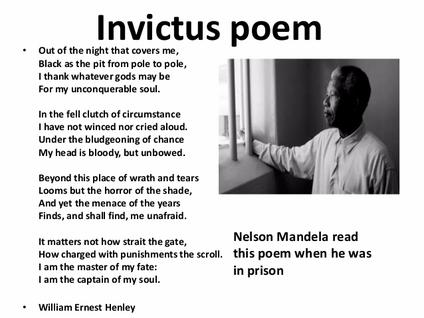 nelson mandela favorite poem