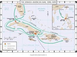 Spanish American war map