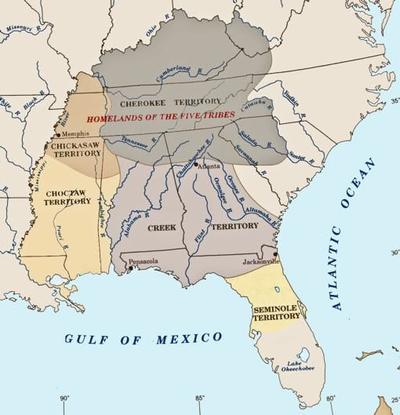 Muscogee Creek Nation historical lands