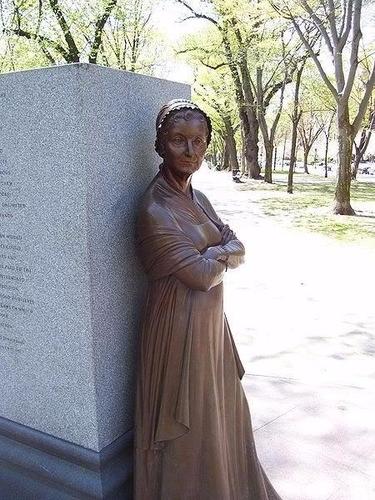 This picture is a statue of one of the women who joined the Daughters ...