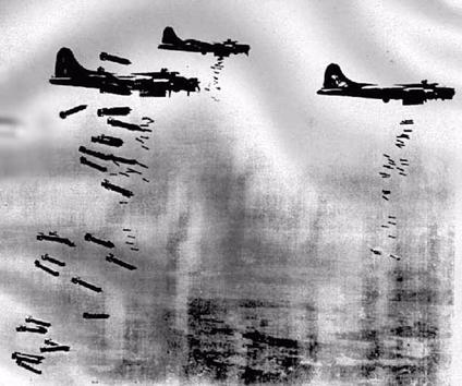 Planes dropping bombs on the Schwerpunkt was one of the first attacks ...