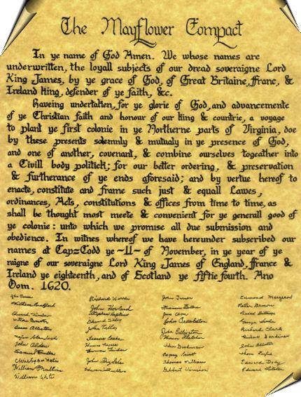 This Is The Document For The Mayflower Compact 