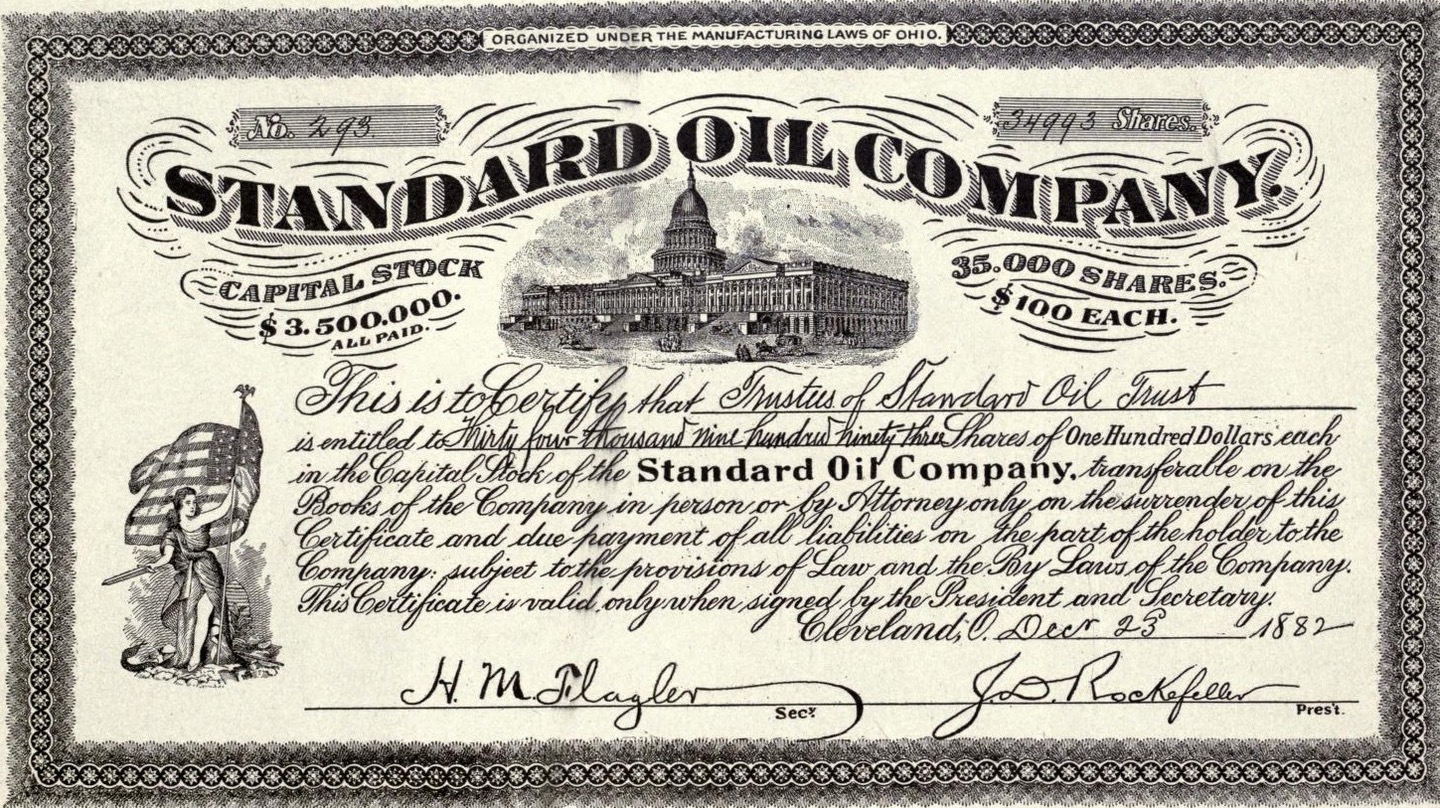 John D Rockefeller e Samuel Andrews, um fabricante de velas, viram o futuro  no refinamento de petróleo a partir de poços