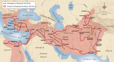 Alexander had advanced through Syria and conquered the Holy Land of Egypt.