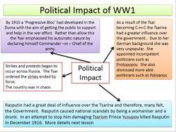 political results of world war 1