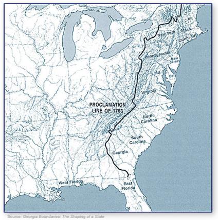 Proclamation of 1763 - Outlawed the colonists from settling west of the ...