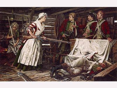 This is an image of Nancy Hart. She killed two redcoats and held off ...