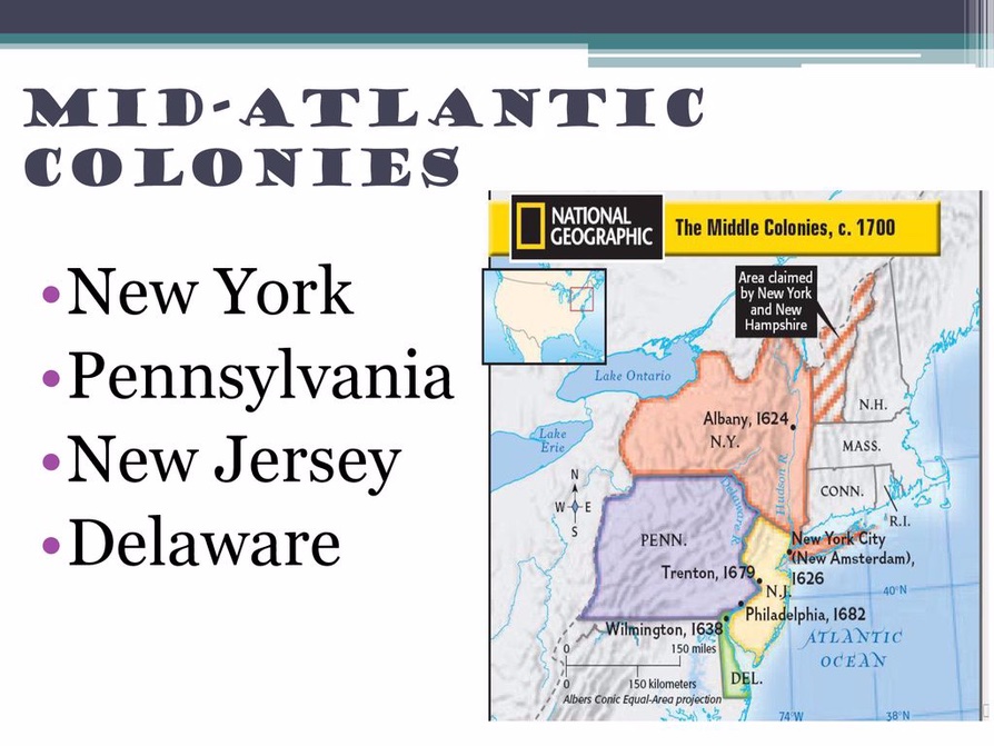 Mid Atlantic Colonies