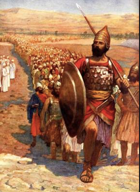 Joshua leads 600,000 Israelites into the land of Canaan