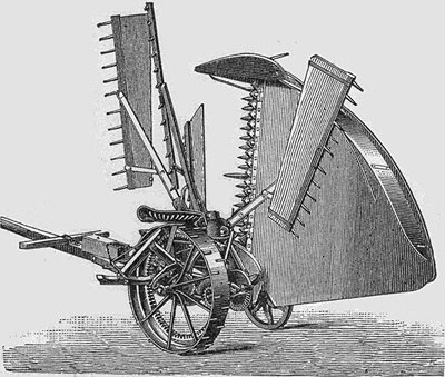 Samuelson Reaper At Work Mechanical Reaper Invention (1831)