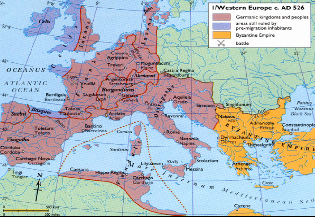feudal kingdoms western europe map