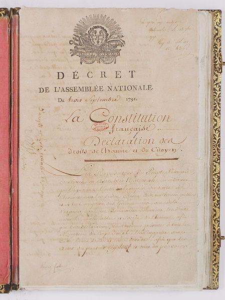The Constitution of 1791 - January, 1791