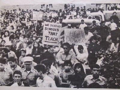 (March 6th, 1968) school walkouts from large Los Angeles with 9,500 ...