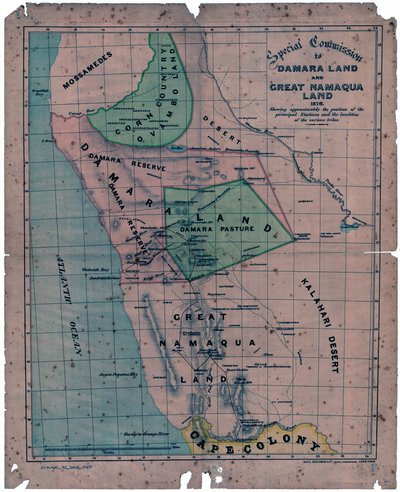Namibia First Border Pre-colonial map of Namibia