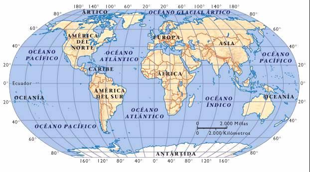Planisferio Esta forma de representar la tierra es... | Sutori