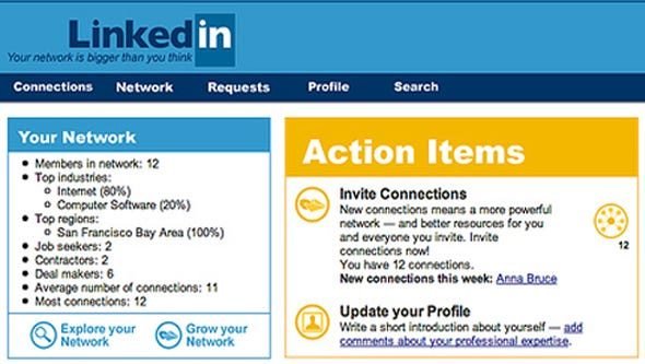 First LinkedIn web design, www.businessinsider.com