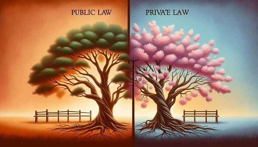 Some key differences between public and private law: