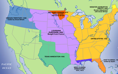 The Oregon Territory, Ceded By Great Britain In 1846, Added The North 