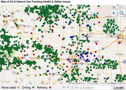 Fracking Sa Map This shows how many Earthquakes there were do to the use of fracking
