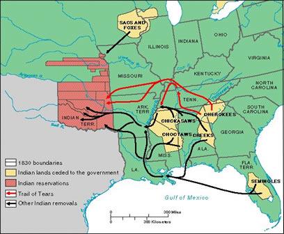 Trail of Tears Map