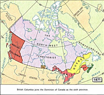 Map of the Dominion of Canada in 1871