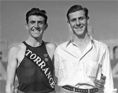 Louie Zamperini And Pete Zamperini (Right) After A Race Louie Ran In ...