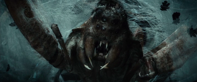 This is one of the spiders that attacks Bilbo and the dwarves. The ...