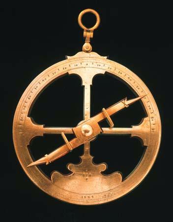 the astrolabe was first created in 160 B.C.E.. it was used to measure ...