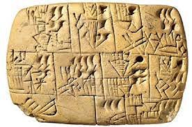 Sumerian Lettering Cuneiform writing