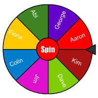 Spin name. Picker Wheel. Random name.