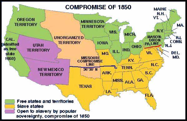 Compromise Of 1850 The South Gained By The Sutori